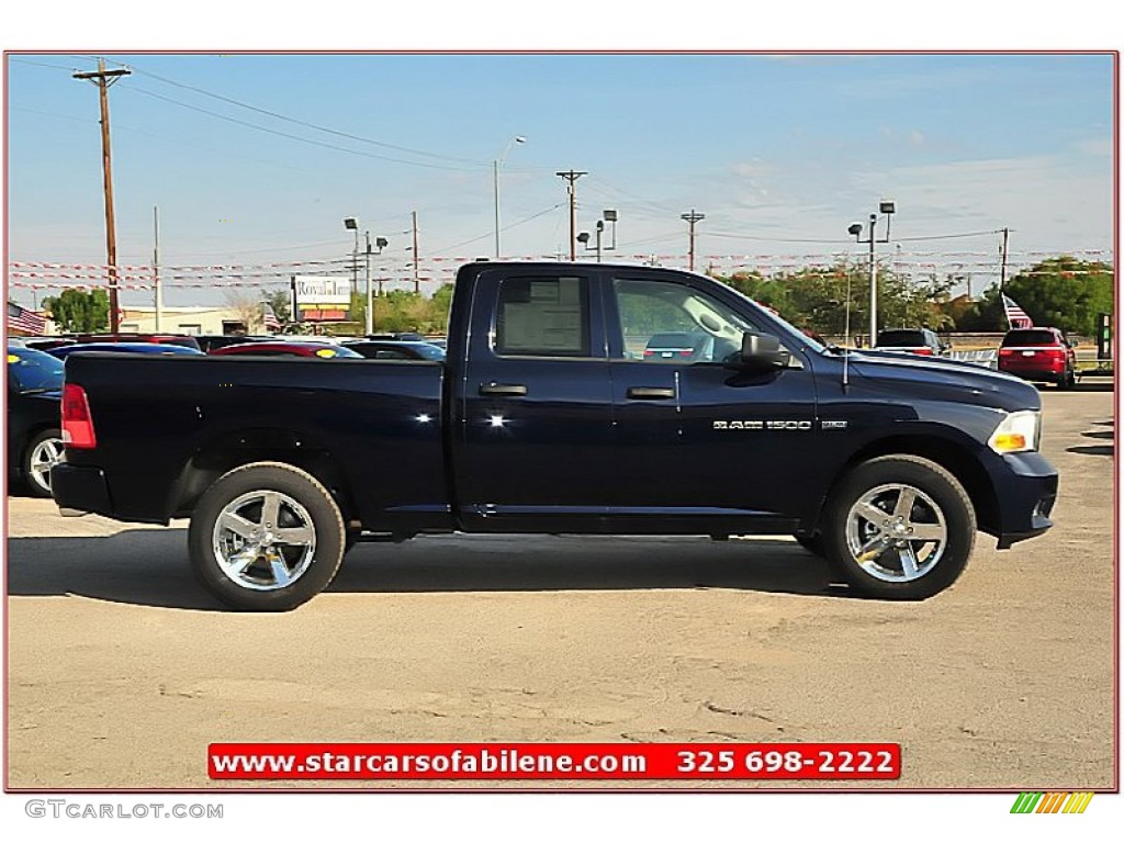 2012 Ram 1500 Express Quad Cab 4x4 - True Blue Pearl / Dark Slate Gray/Medium Graystone photo #9