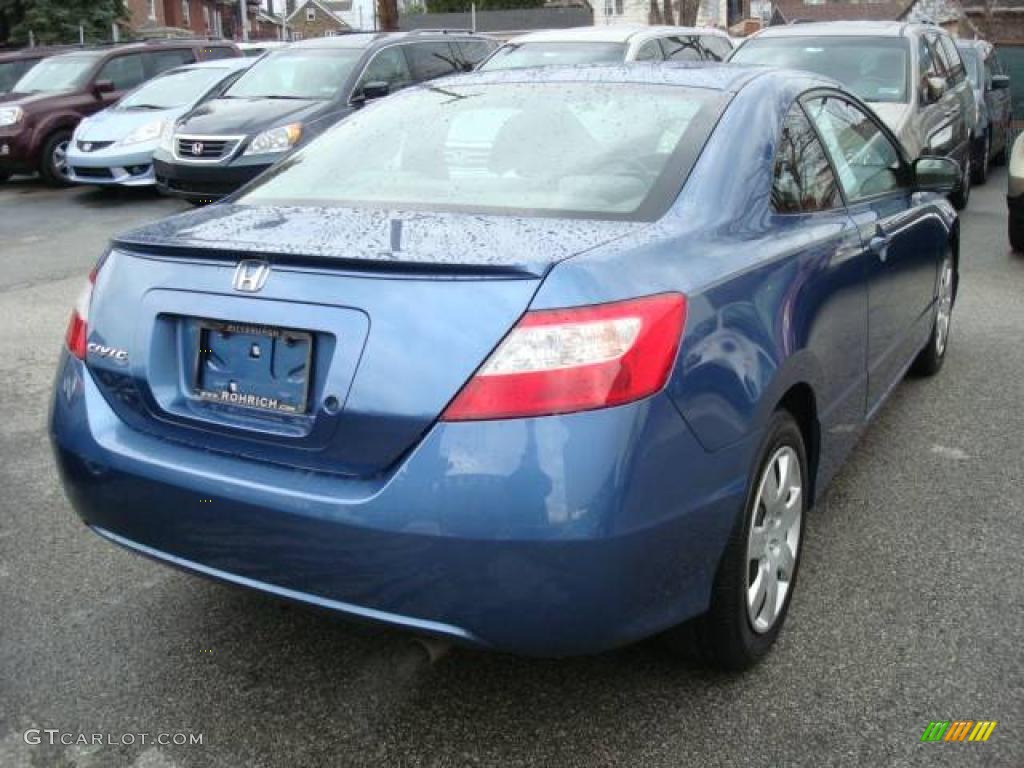 2006 Civic LX Coupe - Atomic Blue Metallic / Gray photo #4