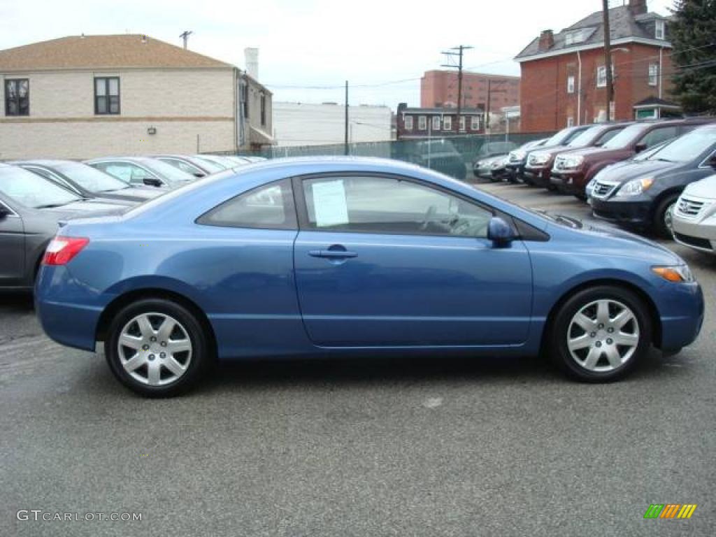 2006 Civic LX Coupe - Atomic Blue Metallic / Gray photo #5