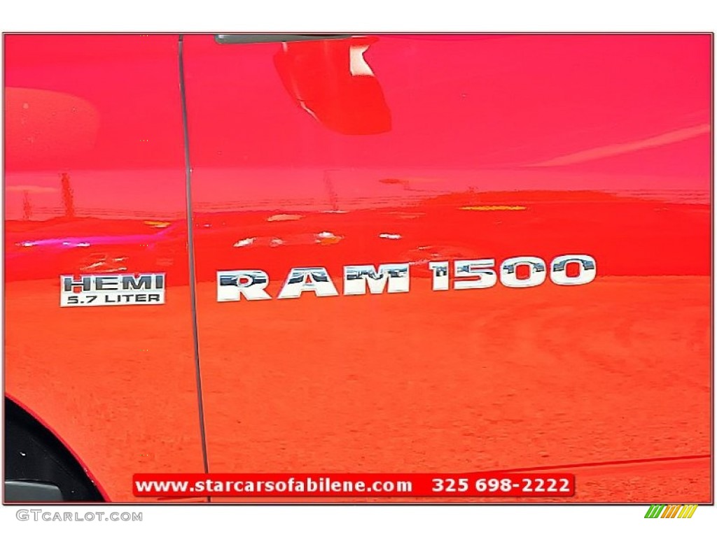 2012 Ram 1500 Lone Star Quad Cab 4x4 - Flame Red / Dark Slate Gray/Medium Graystone photo #2