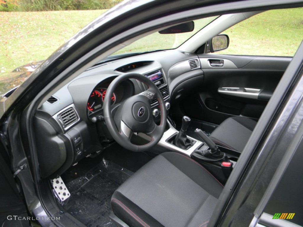 Carbon Black Interior 2009 Subaru Impreza WRX Wagon Photo #71900250