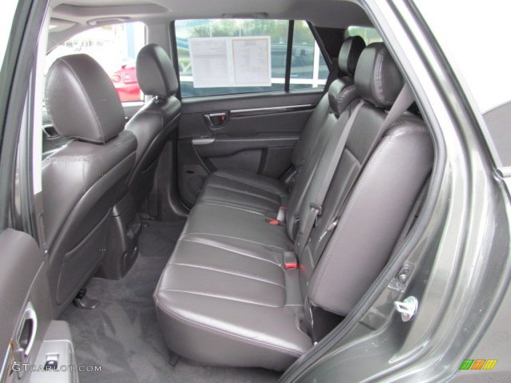 Cocoa Black Interior 2011 Hyundai Santa Fe Limited AWD Photo #71901630
