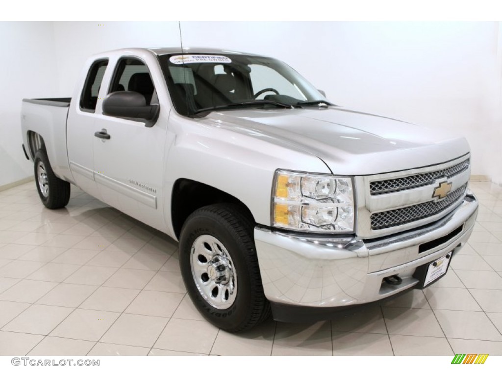 Silver Ice Metallic 2012 Chevrolet Silverado 1500 LT Extended Cab 4x4 Exterior Photo #71901926