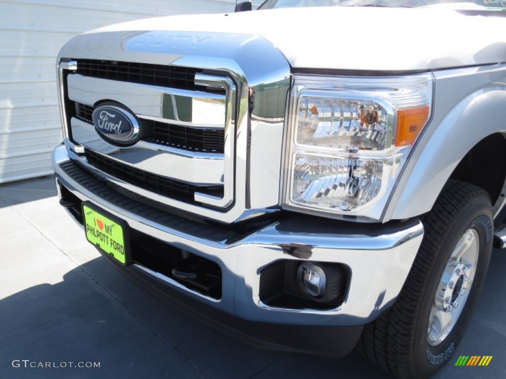 2012 F350 Super Duty XLT Crew Cab 4x4 - Ingot Silver Metallic / Steel photo #9