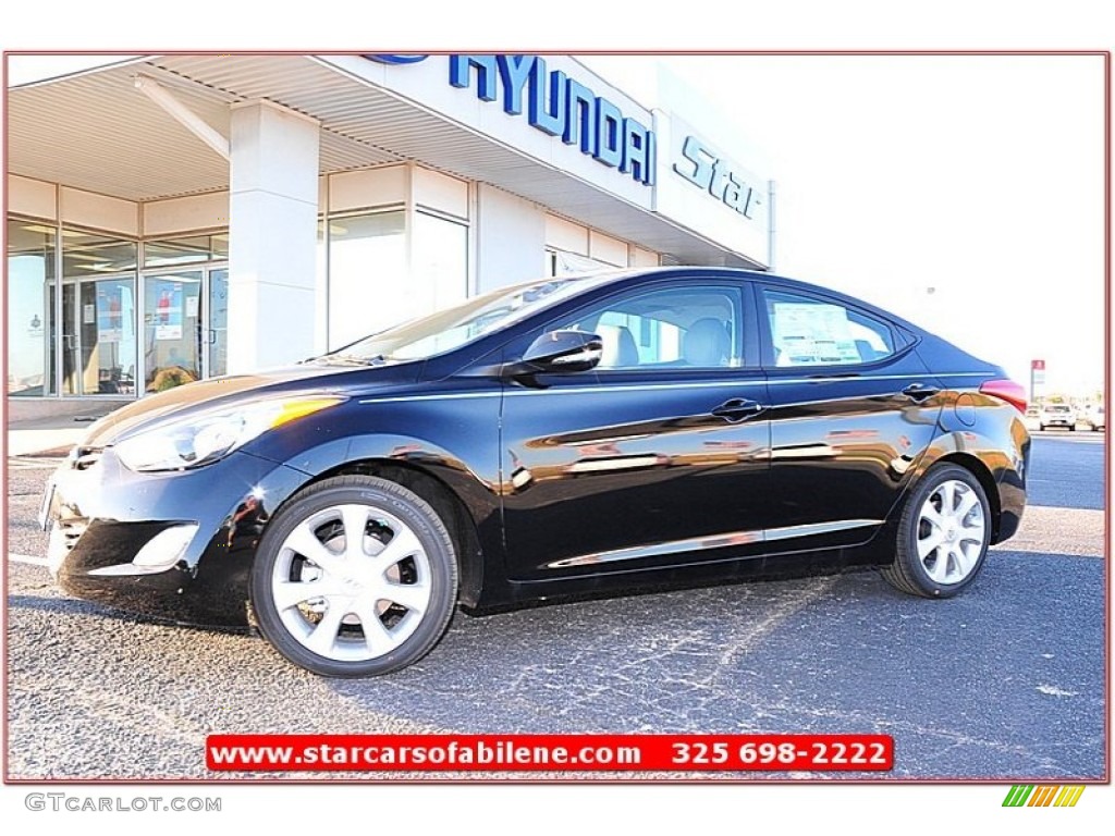 2013 Elantra Limited - Black / Gray photo #1