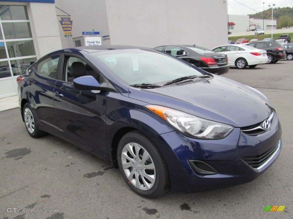 2013 Elantra GLS - Indigo Night / Gray photo #3