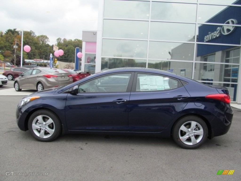 2013 Elantra GLS - Indigo Night / Gray photo #2