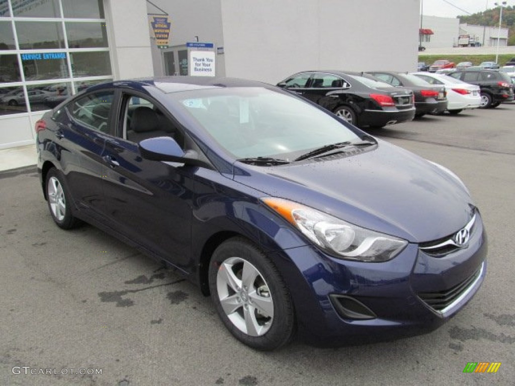 2013 Elantra GLS - Indigo Night / Gray photo #3