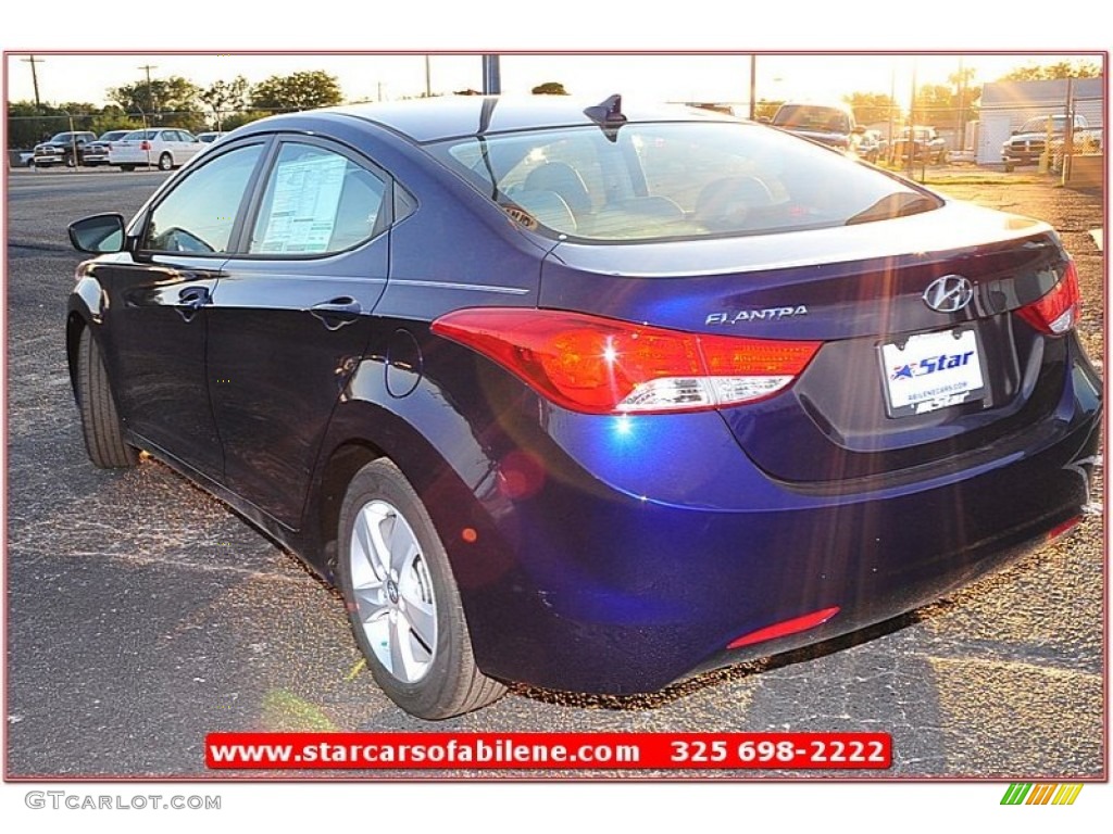 2013 Elantra GLS - Indigo Night / Gray photo #3