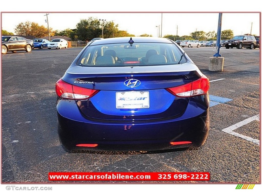 2013 Elantra GLS - Indigo Night / Gray photo #5