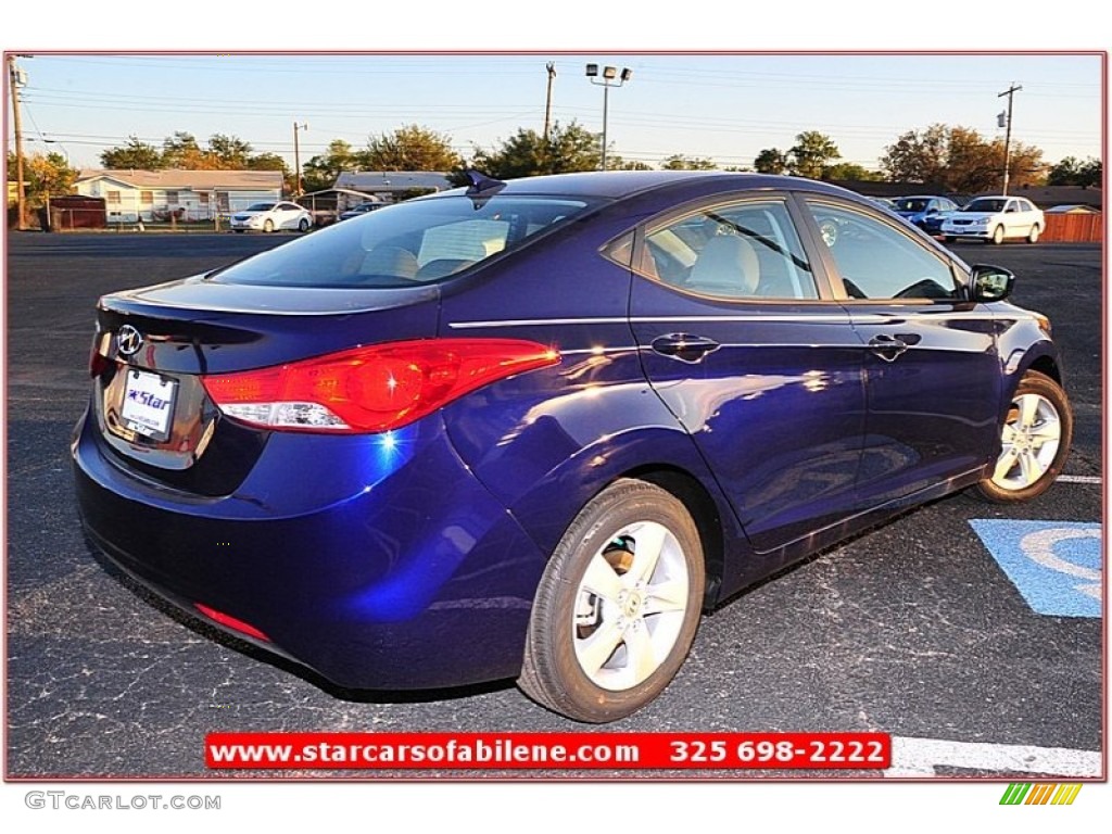 2013 Elantra GLS - Indigo Night / Gray photo #6
