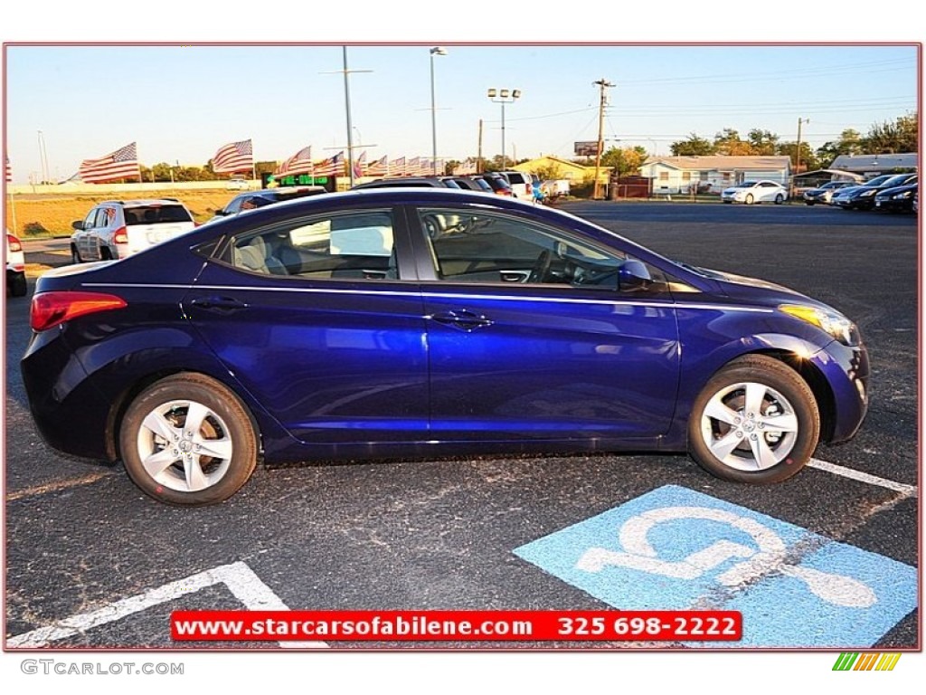 2013 Elantra GLS - Indigo Night / Gray photo #7