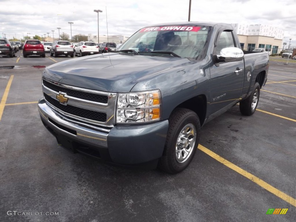 2011 Silverado 1500 LS Regular Cab - Blue Granite Metallic / Dark Titanium photo #1