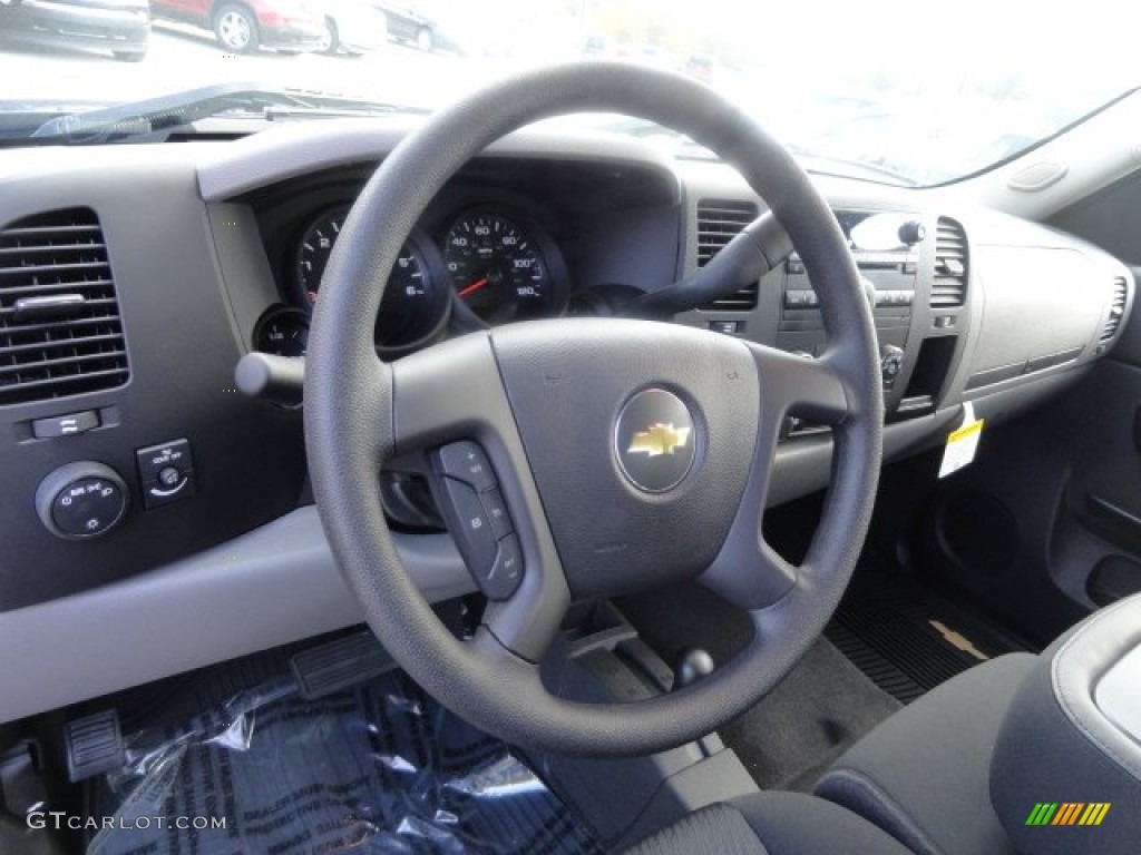2013 Chevrolet Silverado 1500 LS Extended Cab 4x4 Ebony Steering Wheel Photo #71906898