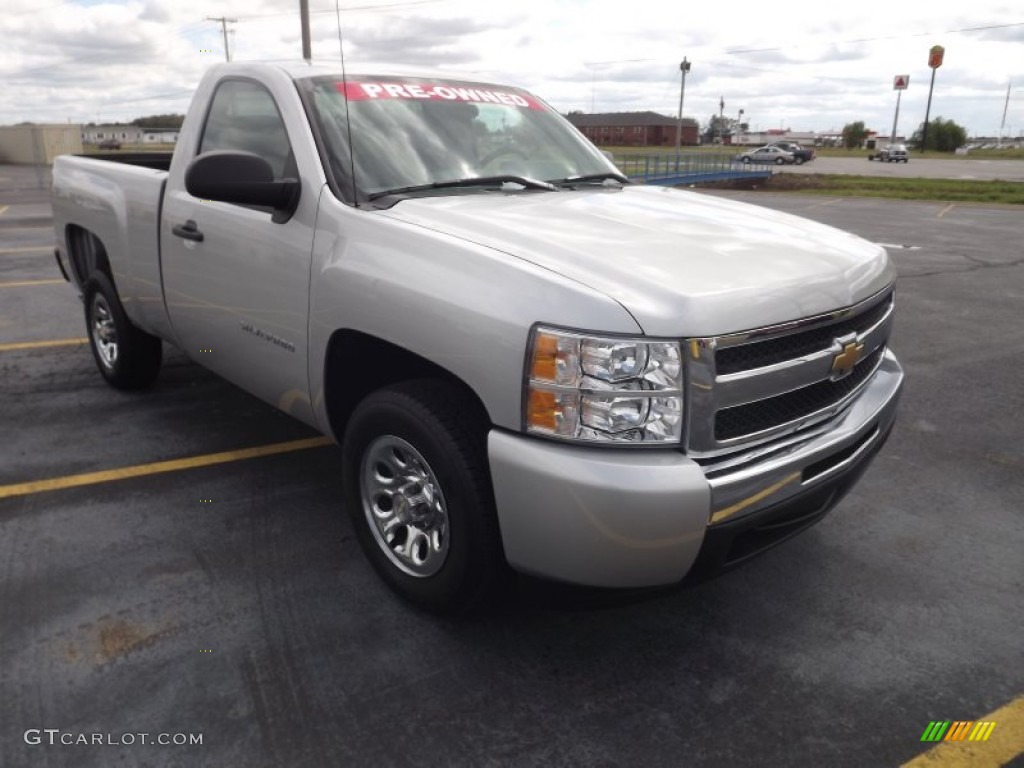 2011 Silverado 1500 LS Regular Cab - Sheer Silver Metallic / Dark Titanium photo #3