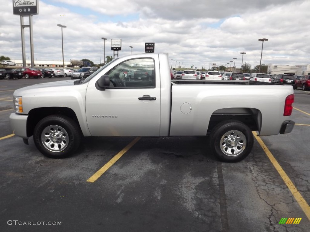 2011 Silverado 1500 LS Regular Cab - Sheer Silver Metallic / Dark Titanium photo #8
