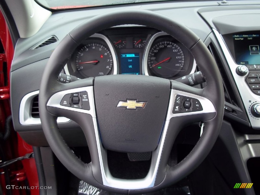 2013 Chevrolet Equinox LT Jet Black Steering Wheel Photo #71908041