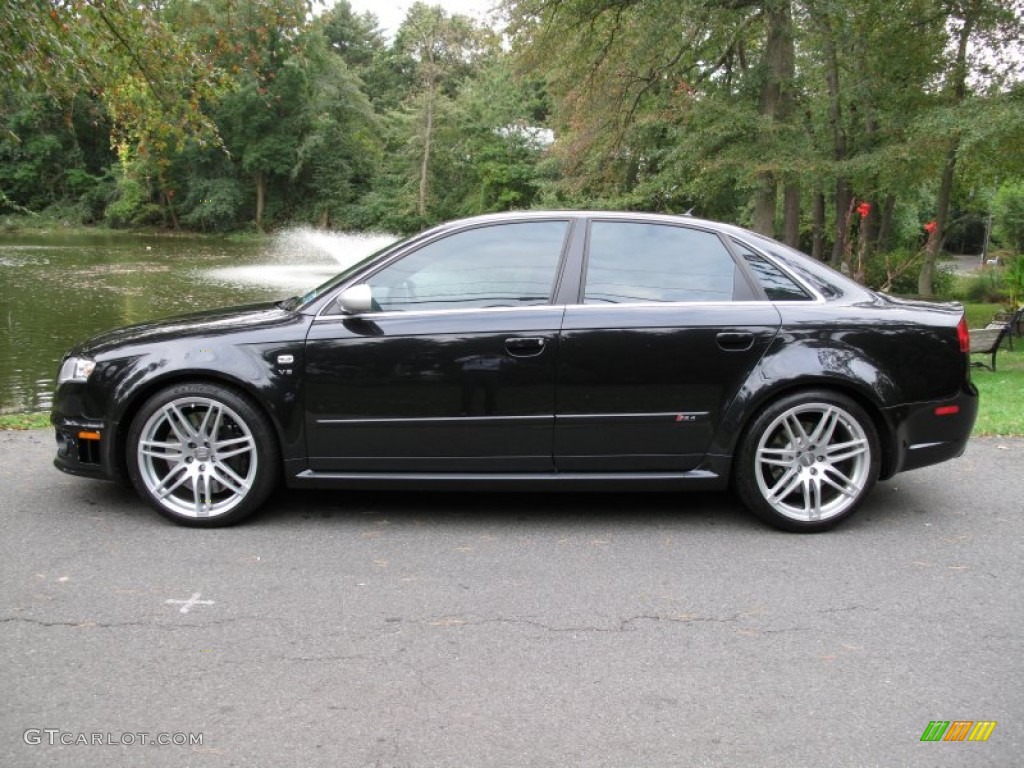 Phantom Black Pearl Effect 2008 Audi RS4 4.2 quattro Sedan Exterior Photo #71908873