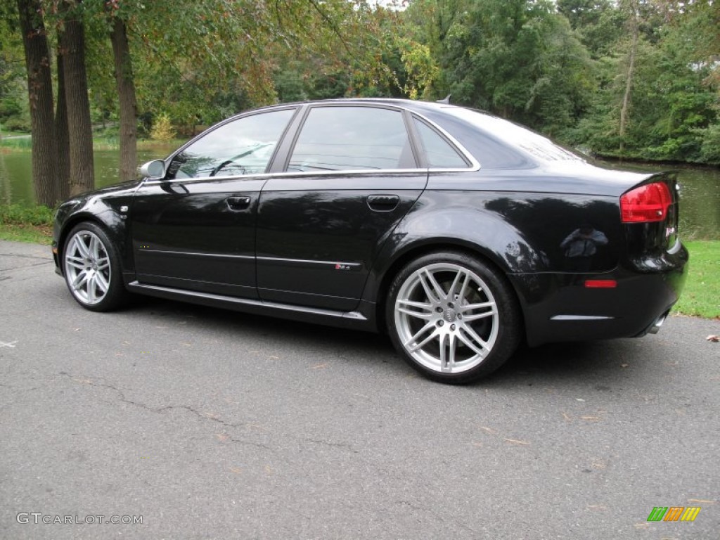 Phantom Black Pearl Effect 2008 Audi RS4 4.2 quattro Sedan Exterior Photo #71908893