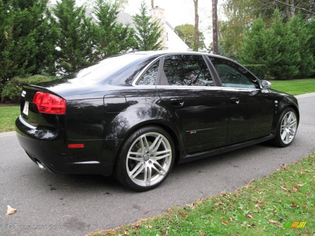 Phantom Black Pearl Effect 2008 Audi RS4 4.2 quattro Sedan Exterior Photo #71908933