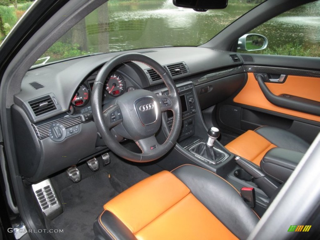 Black Interior 2008 Audi RS4 4.2 quattro Sedan Photo #71909055