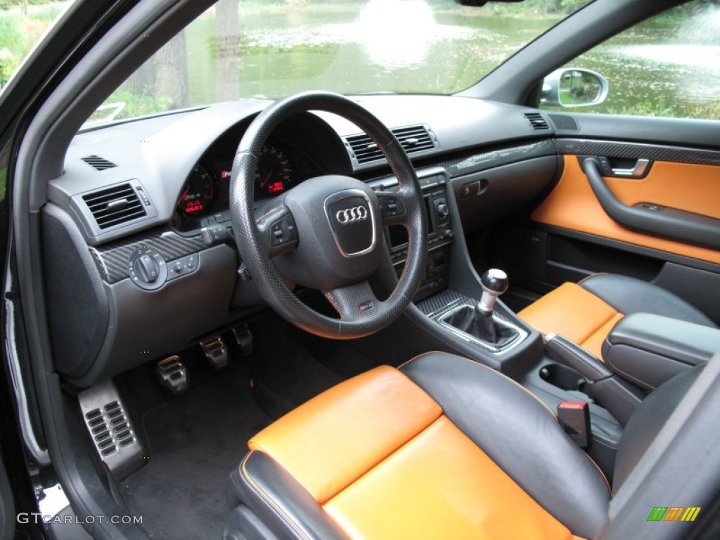 Black Interior 2008 Audi RS4 4.2 quattro Sedan Photo #71909073