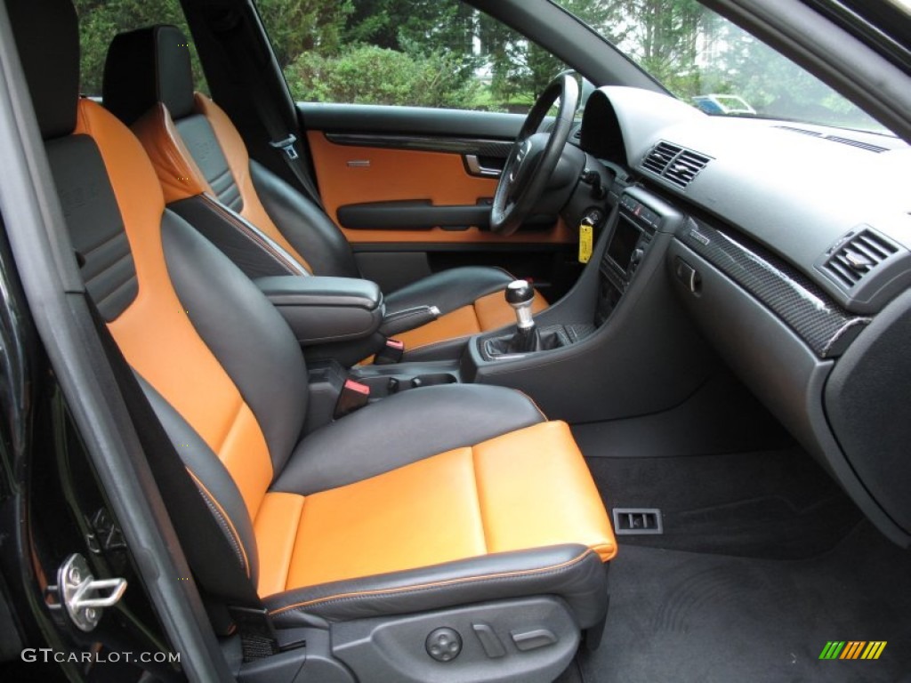 Black Interior 2008 Audi RS4 4.2 quattro Sedan Photo #71909213