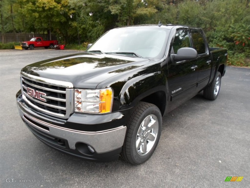 2013 Sierra 1500 SLE Crew Cab 4x4 - Onyx Black / Ebony photo #1
