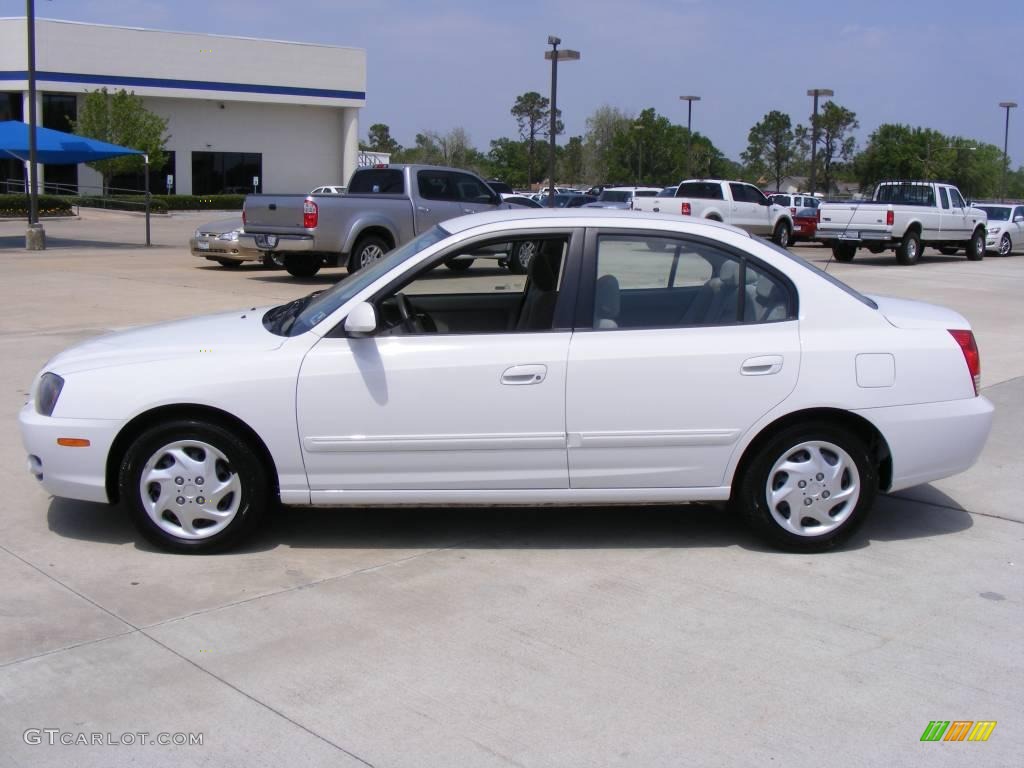 2005 Elantra GLS Sedan - Nordic White / Gray photo #2