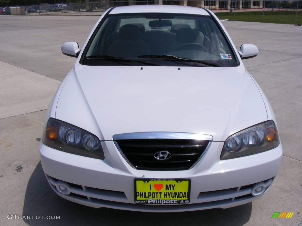 2005 Elantra GLS Sedan - Nordic White / Gray photo #3