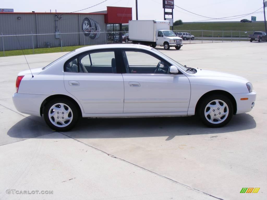 2005 Elantra GLS Sedan - Nordic White / Gray photo #5