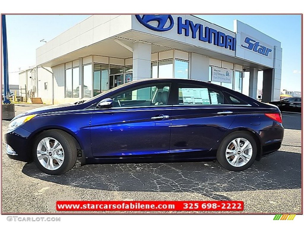 2013 Sonata Limited - Indigo Night Blue / Gray photo #2