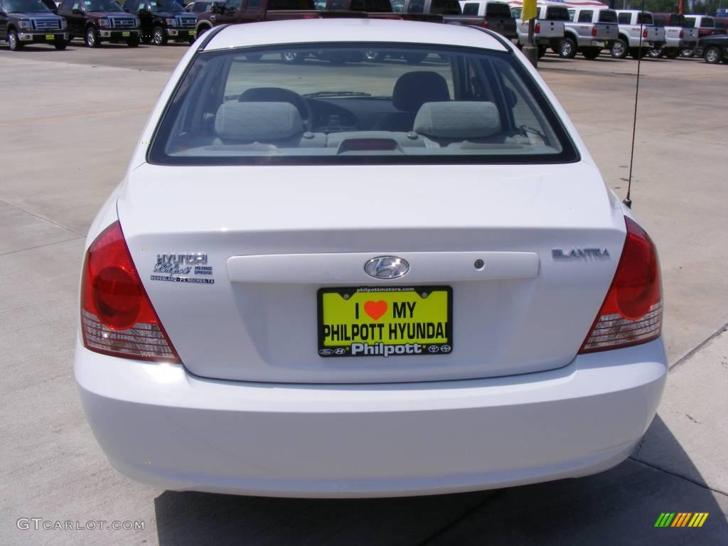 2005 Elantra GLS Sedan - Nordic White / Gray photo #7