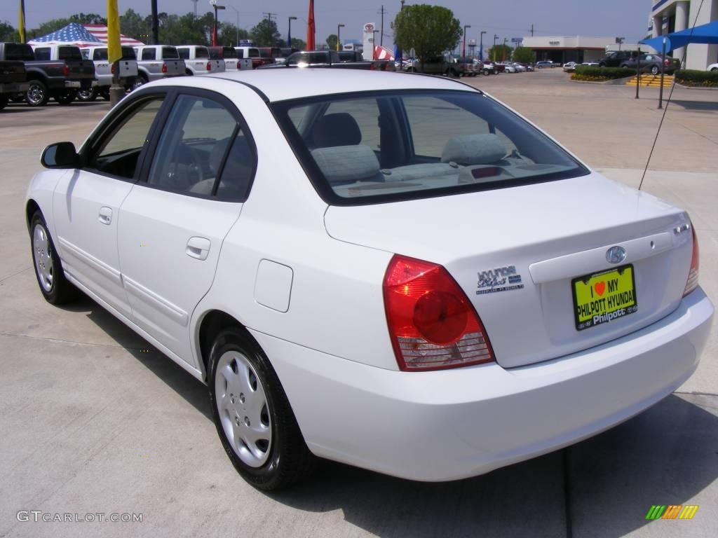 2005 Elantra GLS Sedan - Nordic White / Gray photo #8