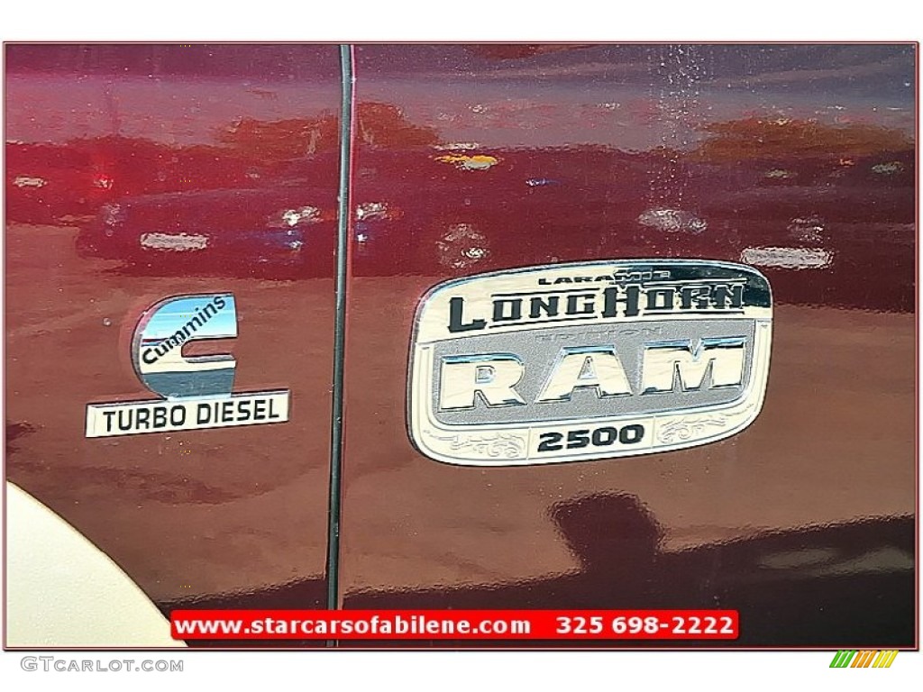 2012 Ram 2500 HD Laramie Longhorn Mega Cab 4x4 - Deep Molten Red Pearl / Light Pebble Beige/Bark Brown photo #2