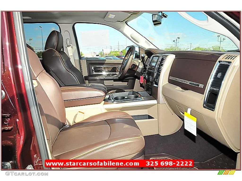 2012 Ram 2500 HD Laramie Longhorn Mega Cab 4x4 - Deep Molten Red Pearl / Light Pebble Beige/Bark Brown photo #27