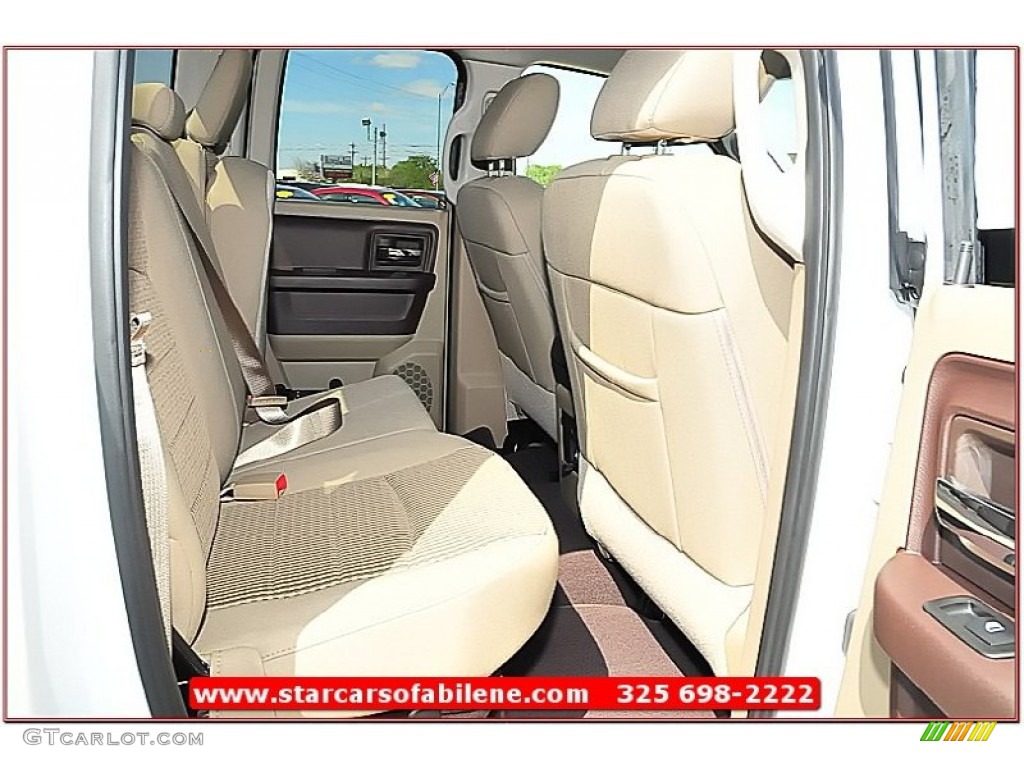 2012 Ram 1500 Lone Star Quad Cab - Bright White / Light Pebble Beige/Bark Brown photo #22