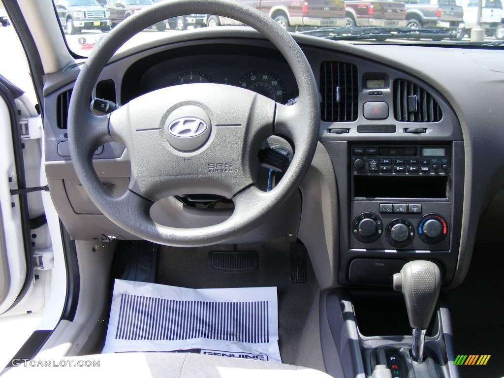 2005 Elantra GLS Sedan - Nordic White / Gray photo #36