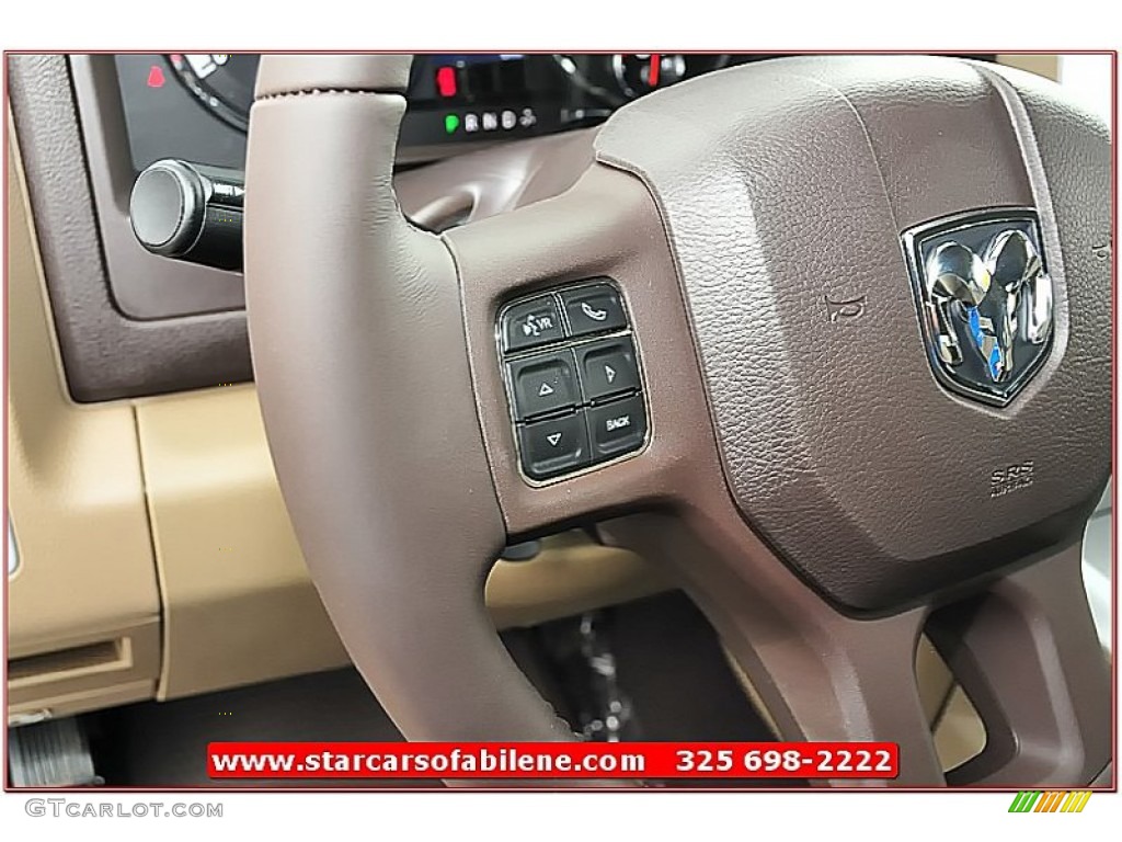 2012 Ram 1500 Lone Star Quad Cab - Black / Light Pebble Beige/Bark Brown photo #15