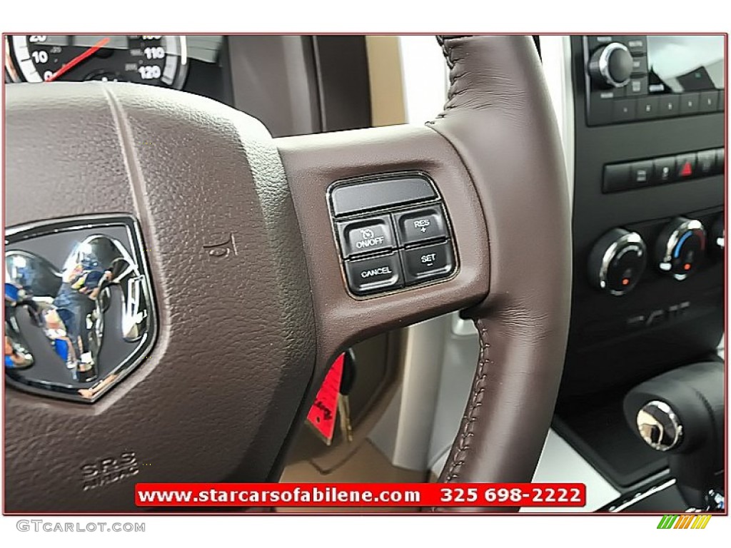 2012 Ram 1500 Lone Star Quad Cab - Black / Light Pebble Beige/Bark Brown photo #16