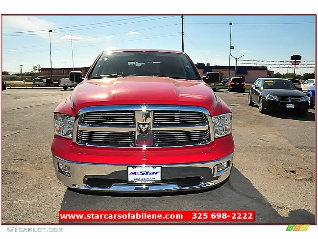 2012 Ram 1500 Lone Star Quad Cab - Flame Red / Dark Slate Gray/Medium Graystone photo #11