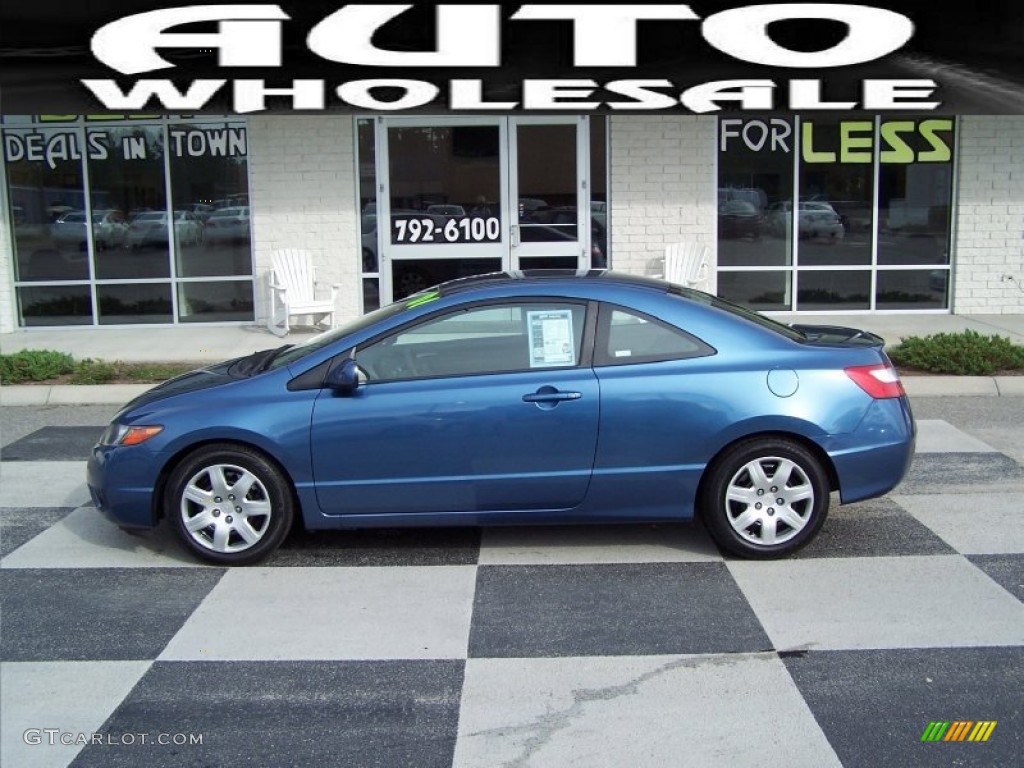 2006 Civic LX Coupe - Atomic Blue Metallic / Gray photo #1