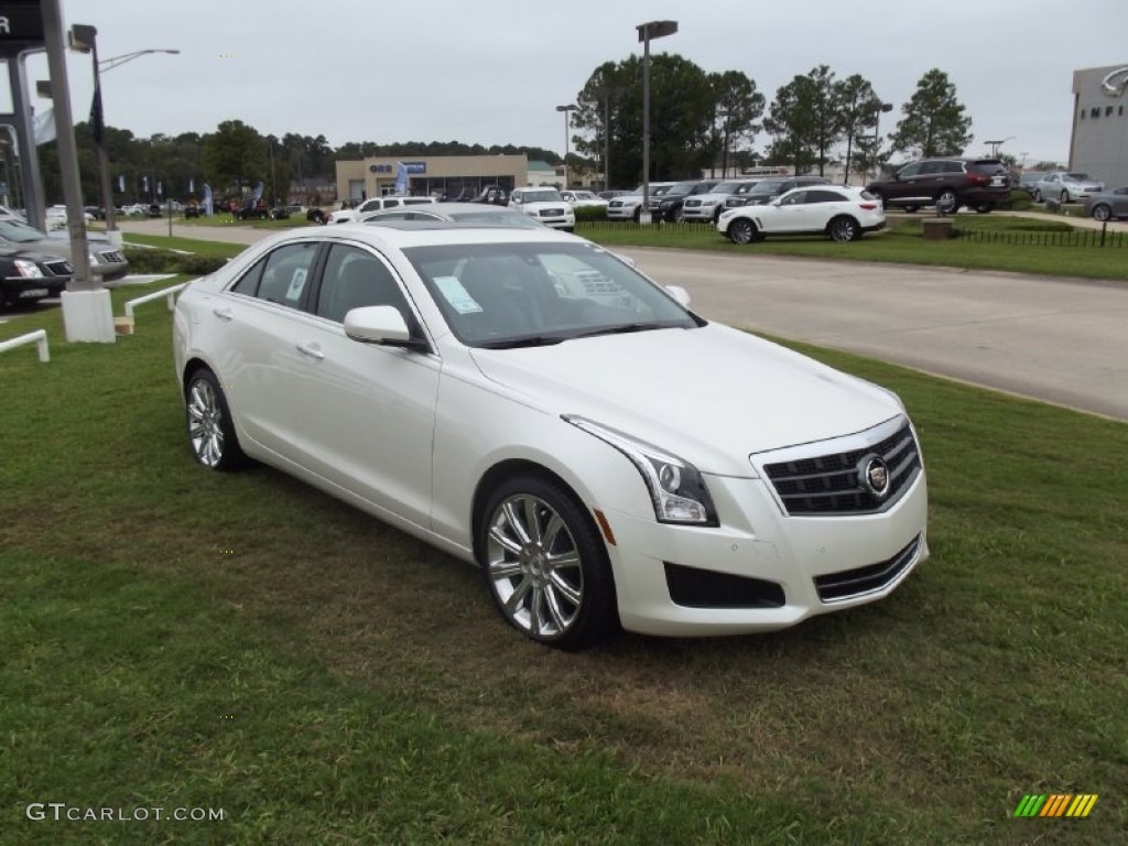 White Diamond Tricoat 2013 Cadillac ATS 2.5L Luxury Exterior Photo #71913597