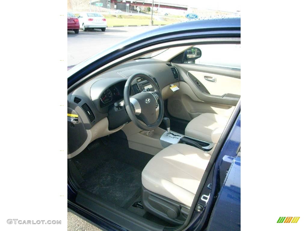 2009 Elantra GLS Sedan - Regatta Blue / Beige photo #3