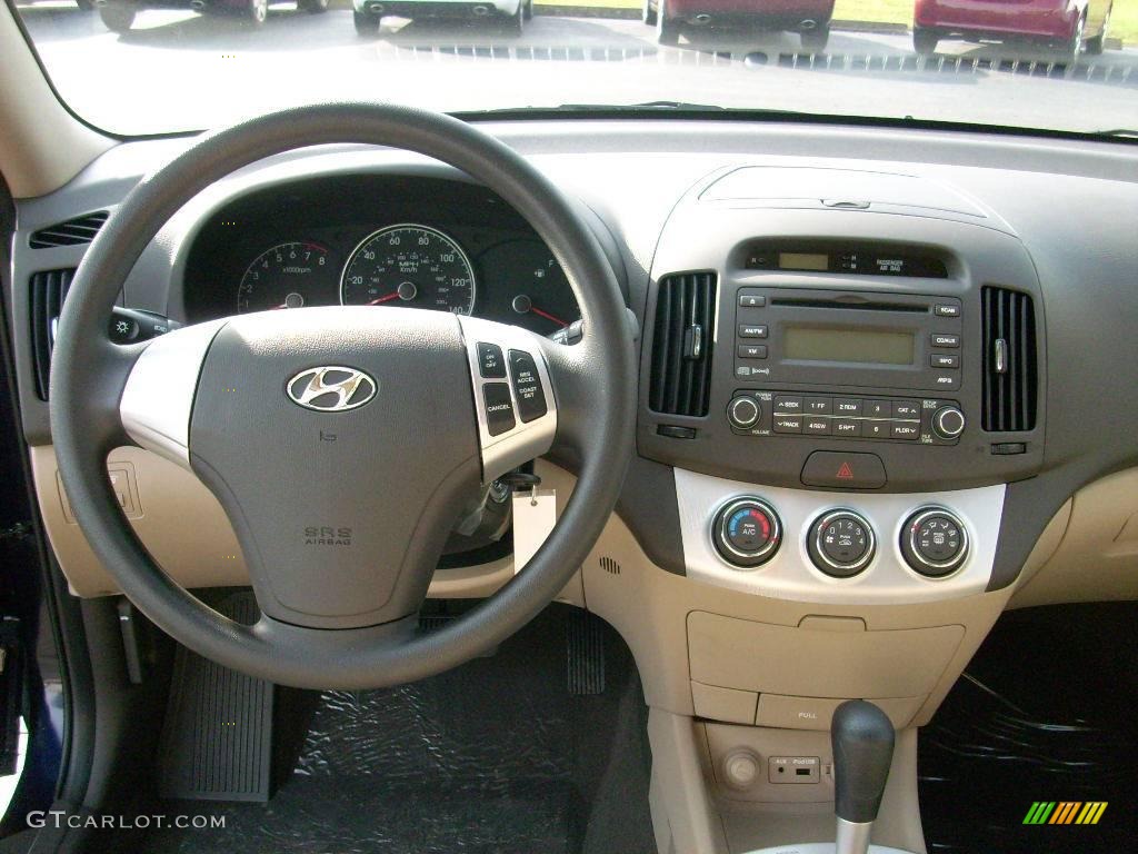 2009 Elantra GLS Sedan - Regatta Blue / Beige photo #4