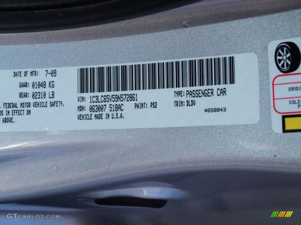2009 Sebring Limited Hardtop Convertible - Bright Silver Metallic / Dark Slate Gray photo #16
