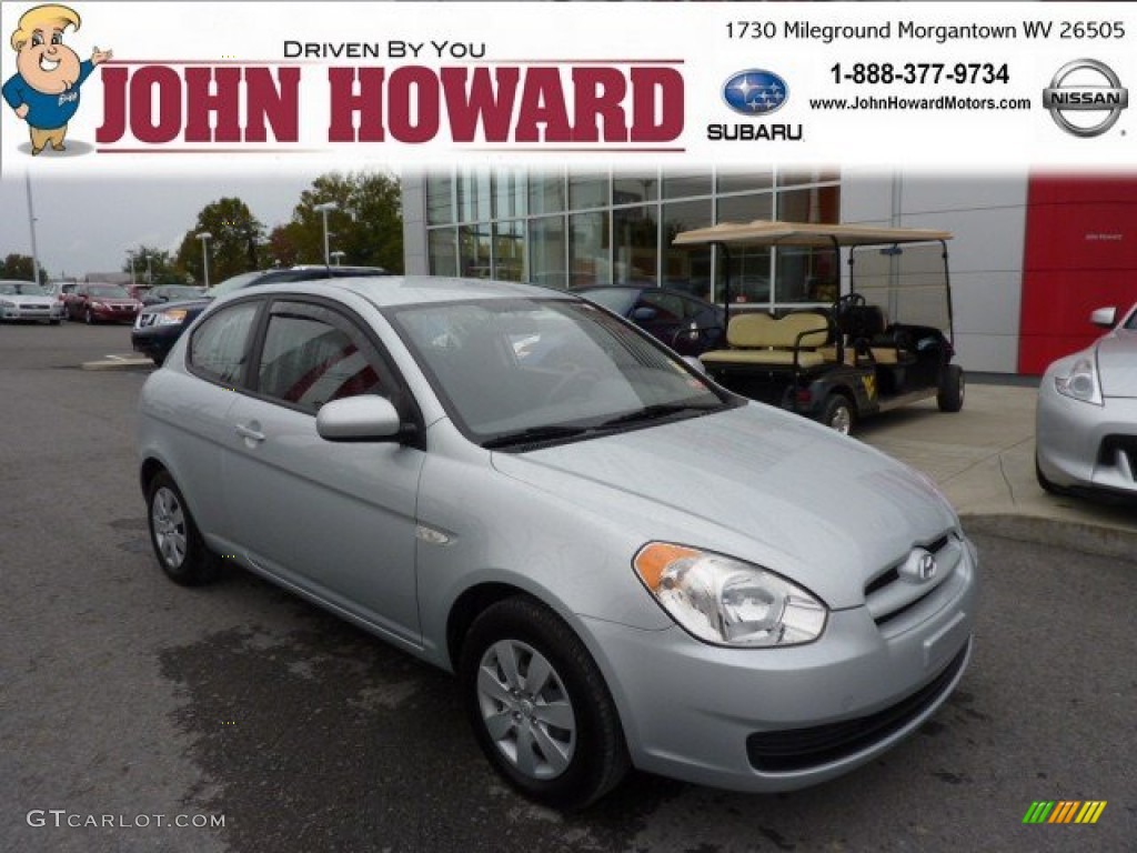 2010 Accent GS 3 Door - Platinum Silver / Black photo #1