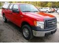 2010 Vermillion Red Ford F150 XL SuperCab 4x4  photo #12