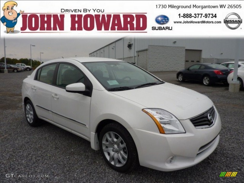 2012 Sentra 2.0 S - Aspen White / Charcoal photo #1
