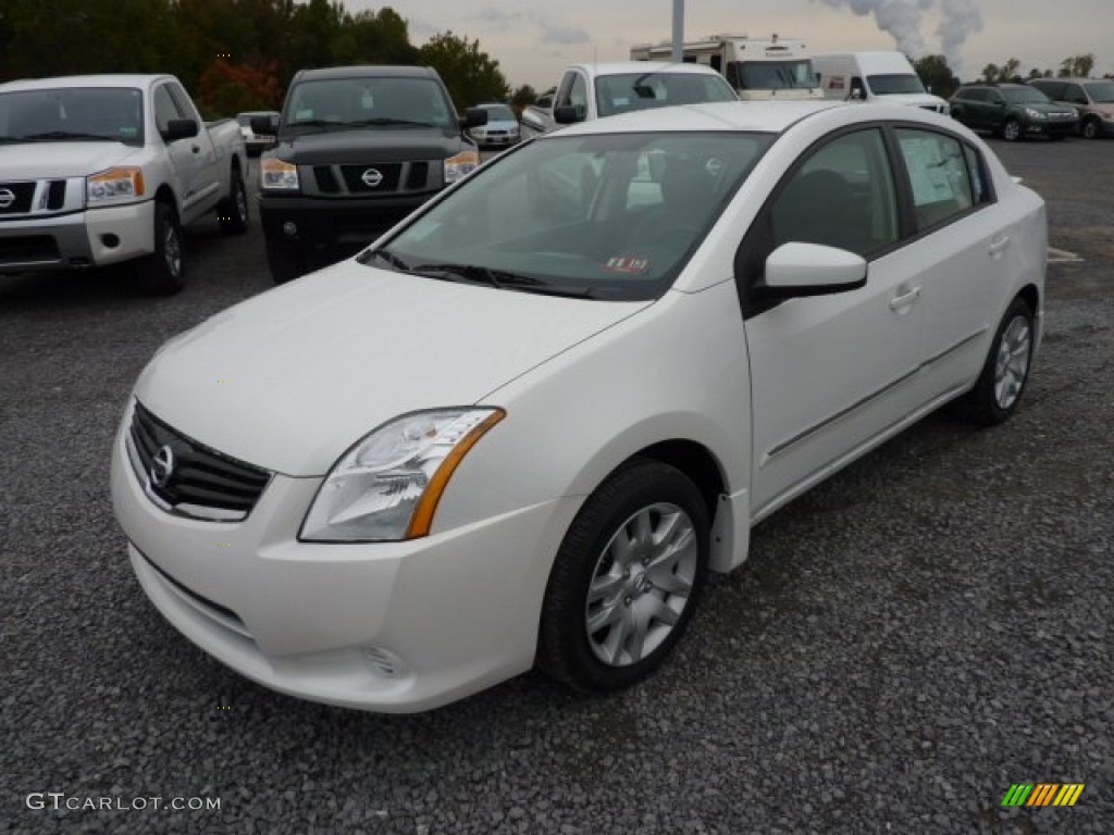 2012 Sentra 2.0 S - Aspen White / Charcoal photo #3